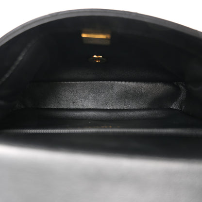 Chanel Shiny Lambskin Quilted Golden Links Top Handle Flap Black 5 of 10