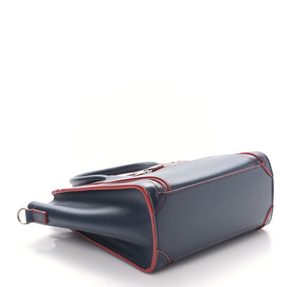 Celine Smooth Calfskin Nano Luggage Navy Blue Red 4 of 9