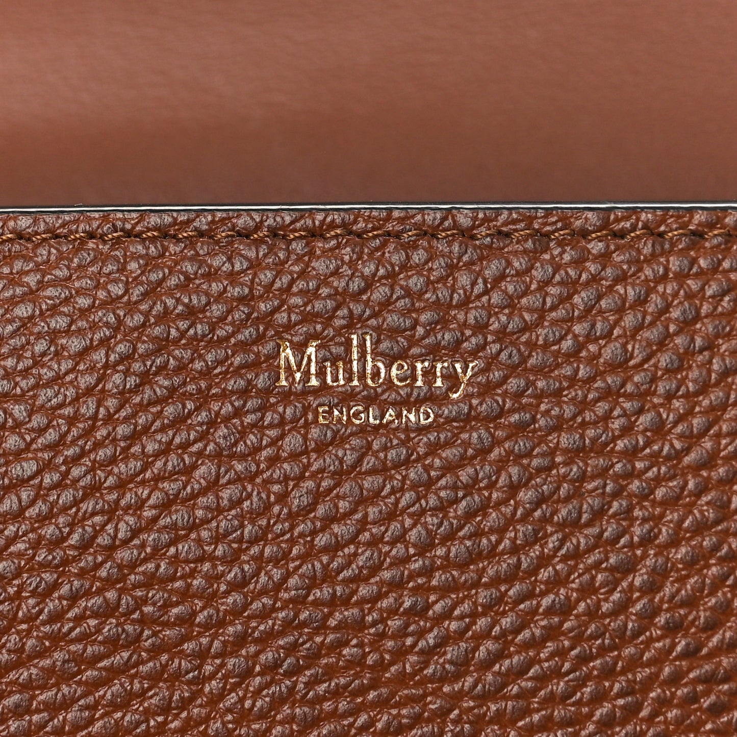 Natural Grained Calfskin Small Darley Satchel Oak