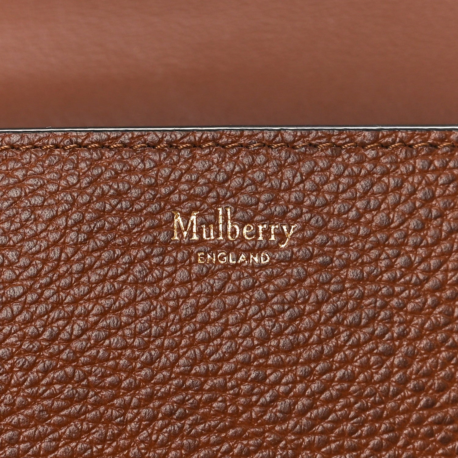 Mulberry Natural Grained Calfskin Small Darley Satchel Oak 6 of 9