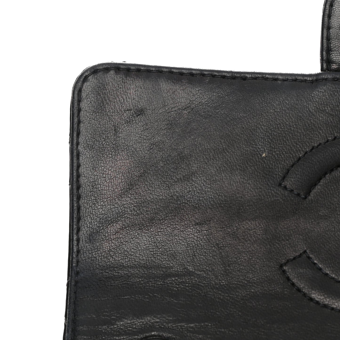 Patent Calfskin Quilted Mini Square Flap So Black