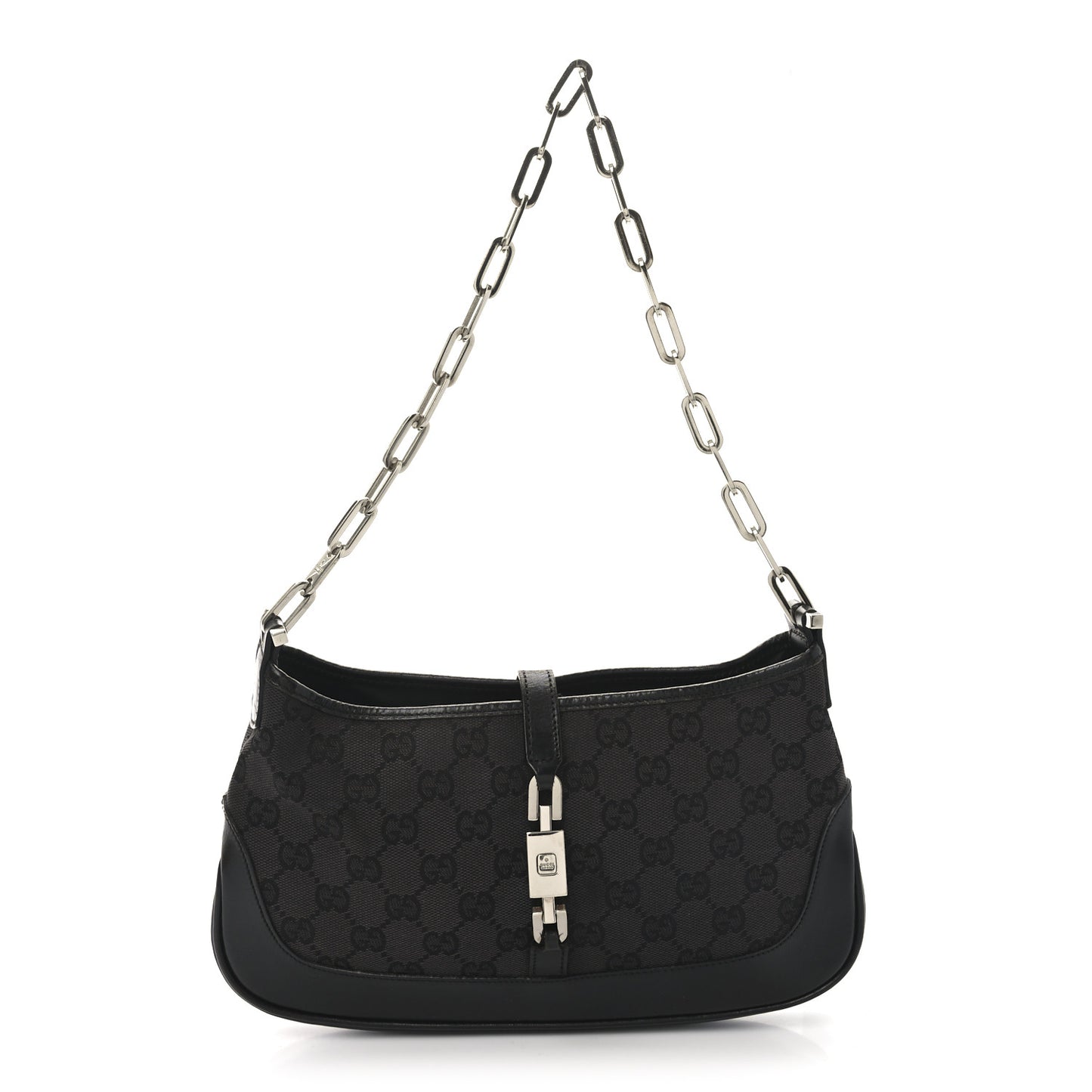 Monogram Jackie O Chain Hobo Black