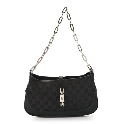 Gucci Monogram Jackie O Chain Hobo Black 1 of 10