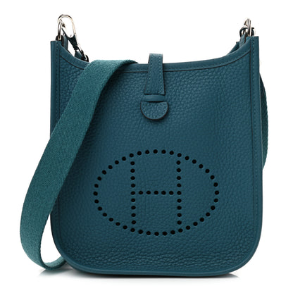 Hermes Taurillon Clemence Evelyne TPM Vert Bosphore 1 of 11