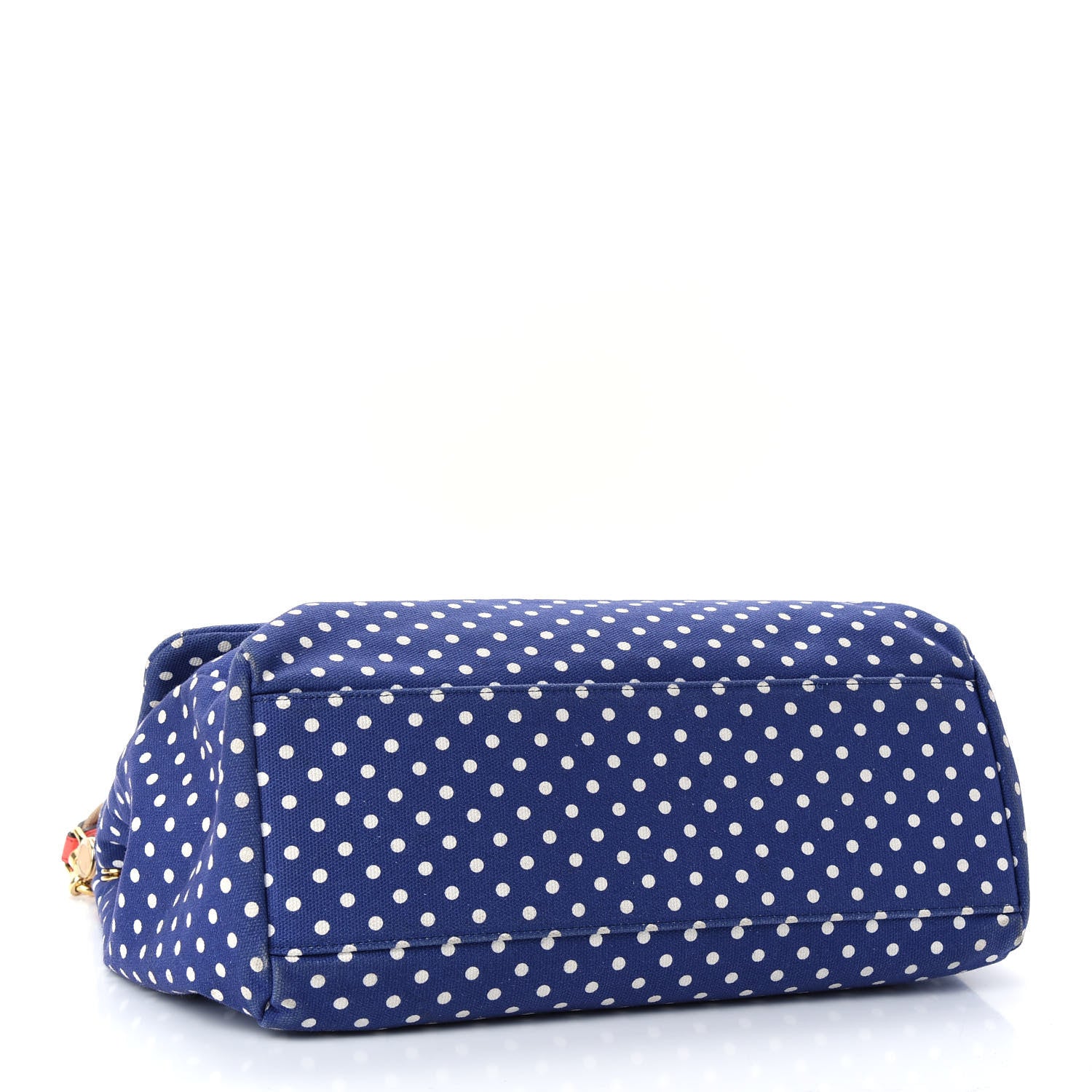 Dolce & Gabbana Canvas Polka Dot Miss Sicily Satchel Blue 4 of 10