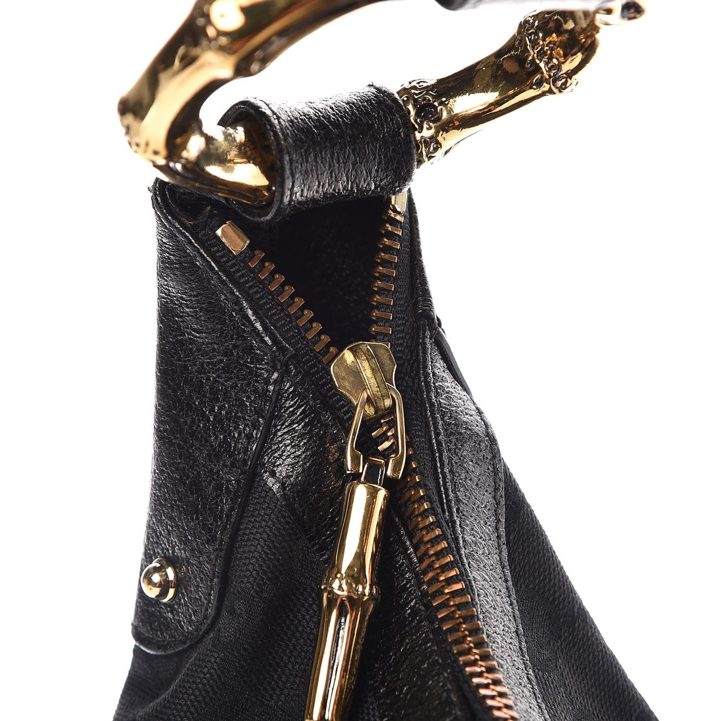 Monogram Web Bamboo Ring Hobo Black