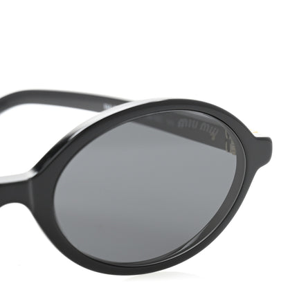 Miu Miu Acetate Oval Regard Sunglasses SMU04Z Slate Gray 7 of 8
