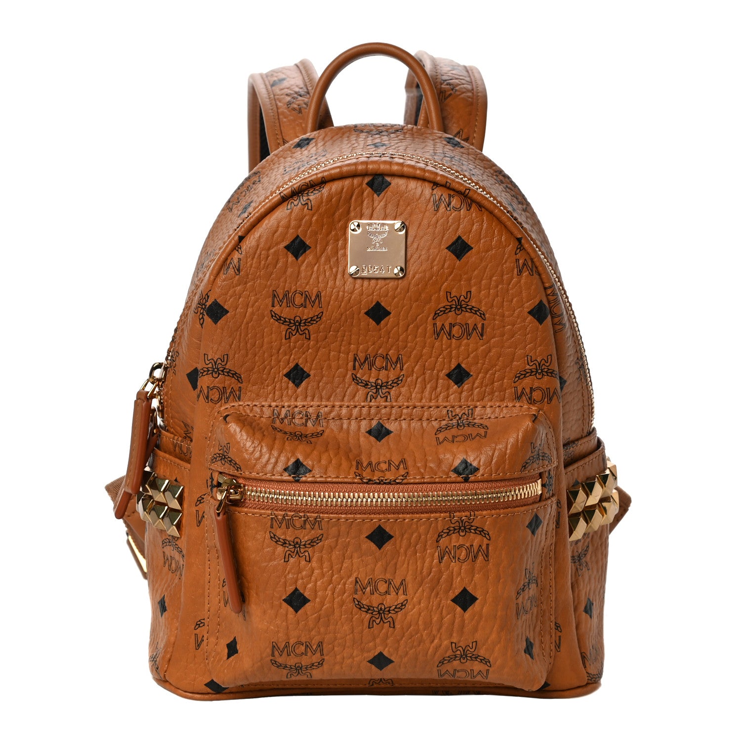 MCM Visetos Side Stud Mini Stark Backpack Cognac 1 of 11