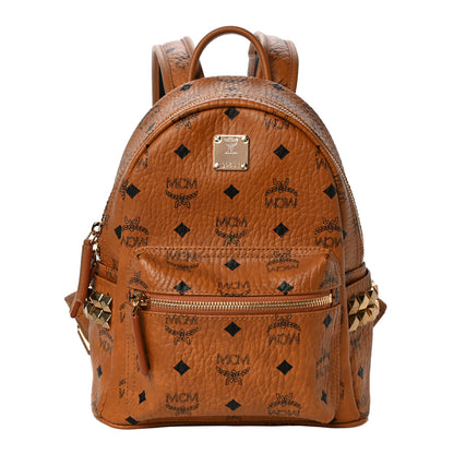 MCM Visetos Side Stud Mini Stark Backpack Cognac 1 of 11