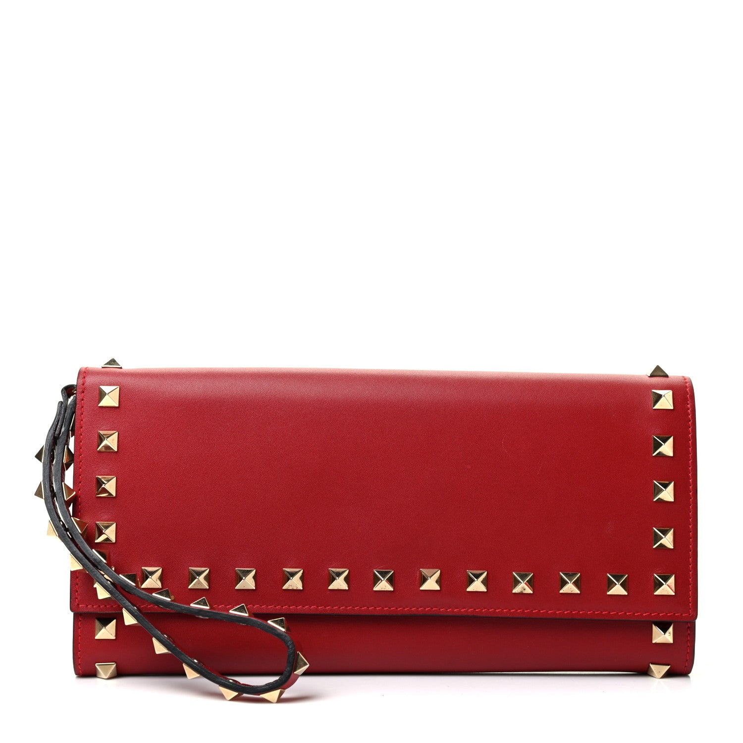 Valentino Garavani Calfskin Rockstud Wristlet Wallet Rosso Valentino 1 of 7