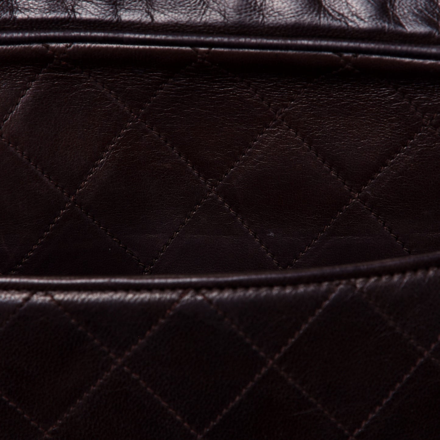 Lambskin Quilted Tassel Camera Bag Brown