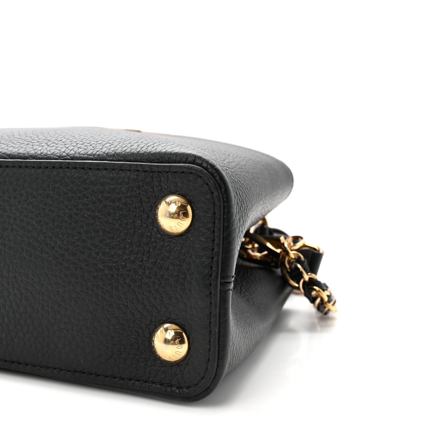 Louis Vuitton Taurillon Enamel Flower Padlock Chain Capucines BB Black 9 of 9