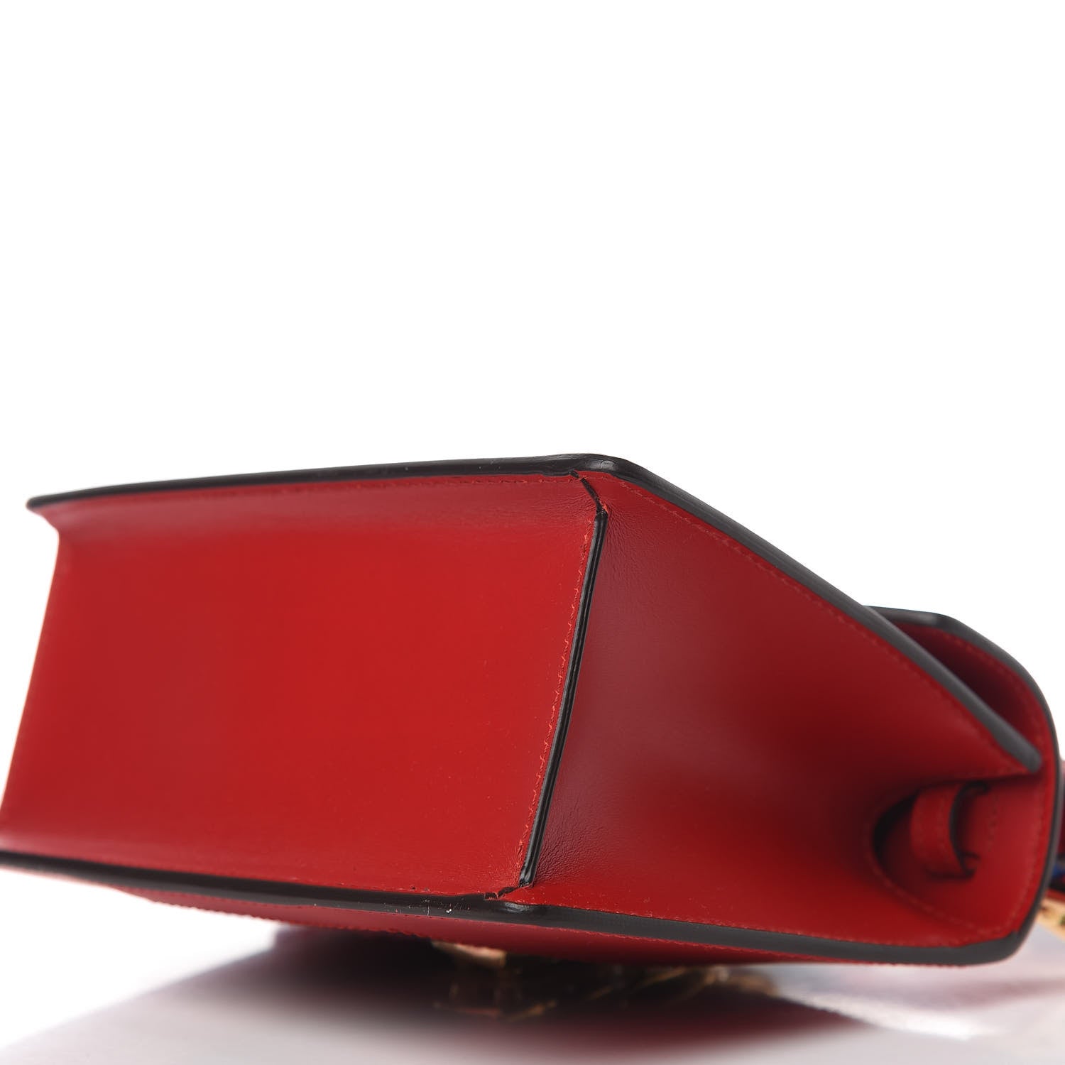 Gucci Calfskin Mini Sylvie Top Handle Bag Hibiscus Red 8 of 11