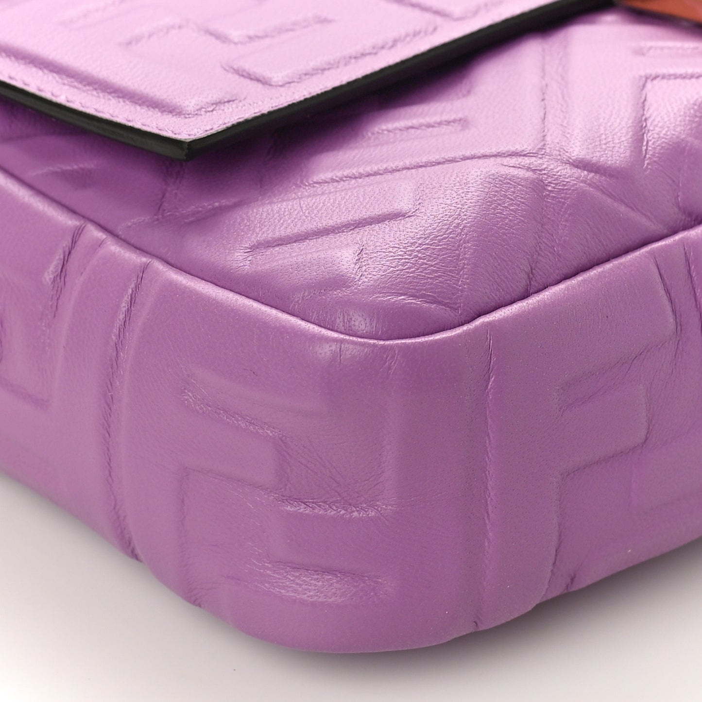 Nappa FF 1974 Embossed Baguette Agapanto