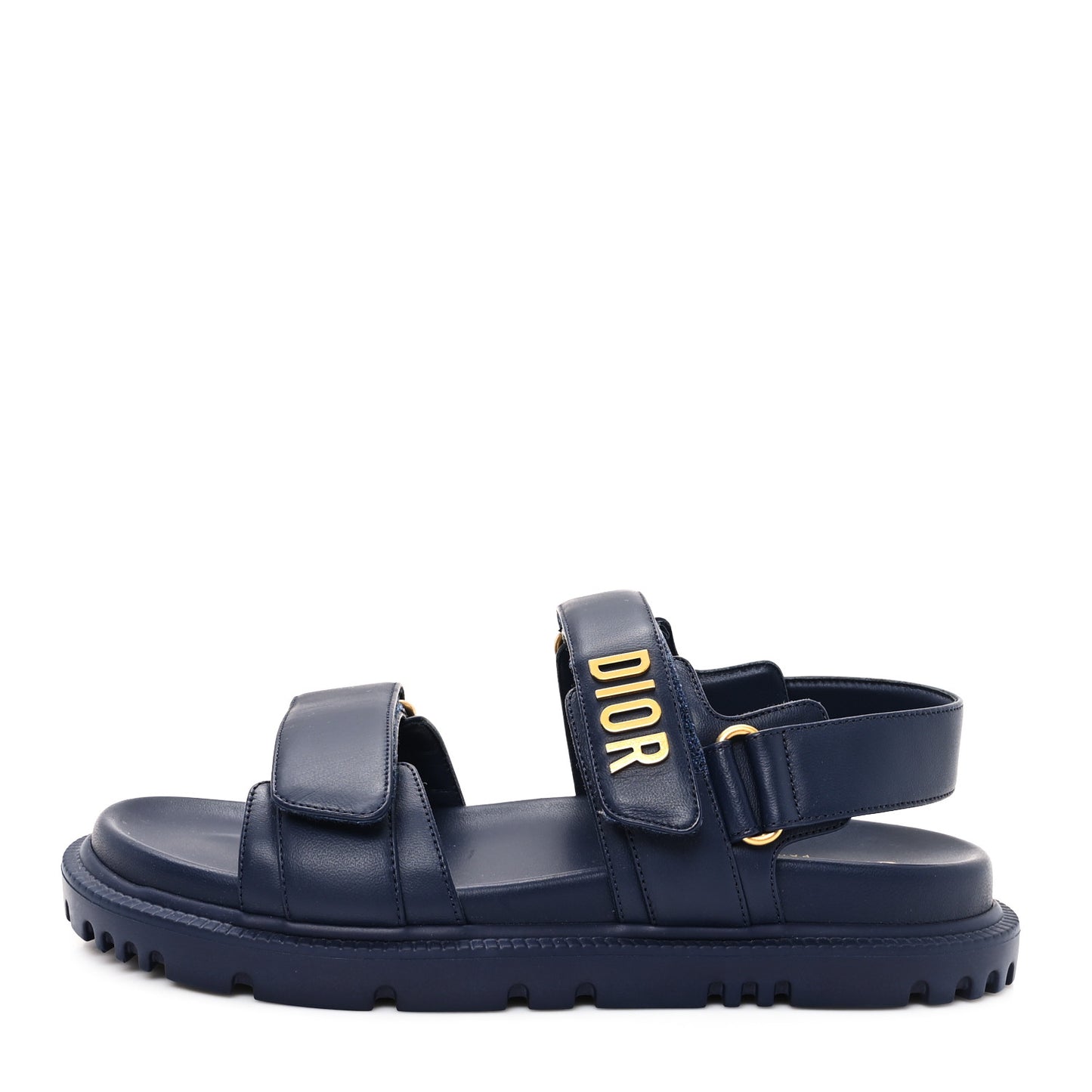 Lambskin Dioract 10mm Sandals 37.5 Blue