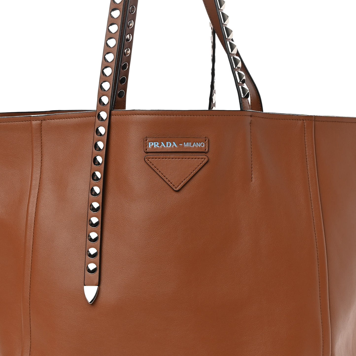 Grace Lux Studded Large Concept Shopper Tote Cognac