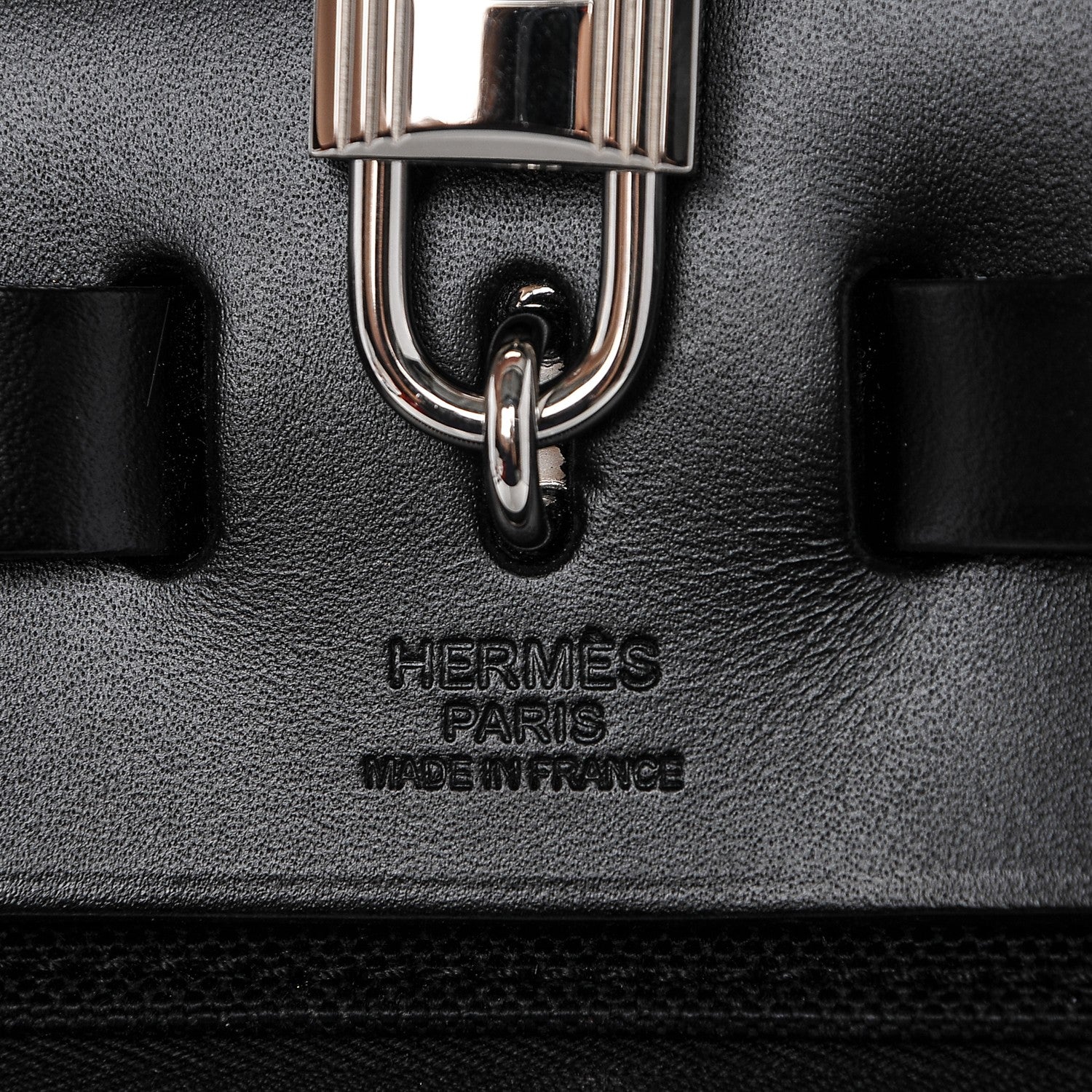 Hermes Military Toile Vache Hunter Herbag Zip PM 31 Black 5 of 8
