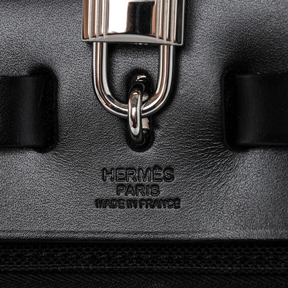Hermes Military Toile Vache Hunter Herbag Zip PM 31 Black 5 of 8