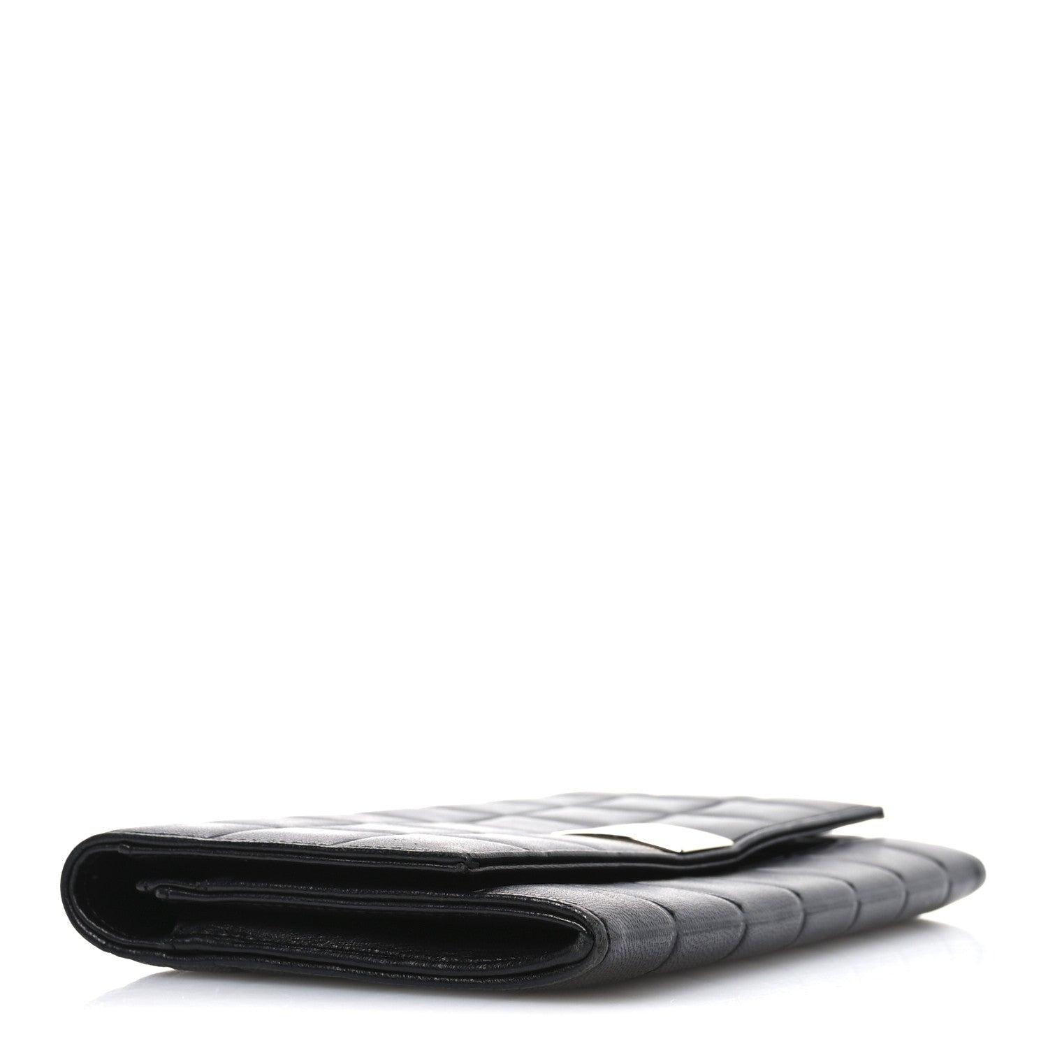 Chanel Lambskin Quilted Chocolate Bar Long Wallet Black 4 of 11