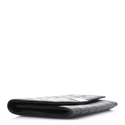 Chanel Lambskin Quilted Chocolate Bar Long Wallet Black 4 of 11