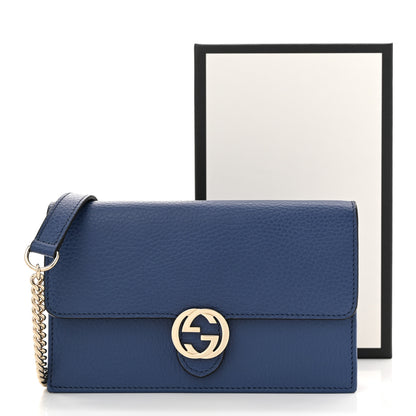 Gucci Dollar Calfskin Interlocking G Chain Wallet Caspian 11 of 11