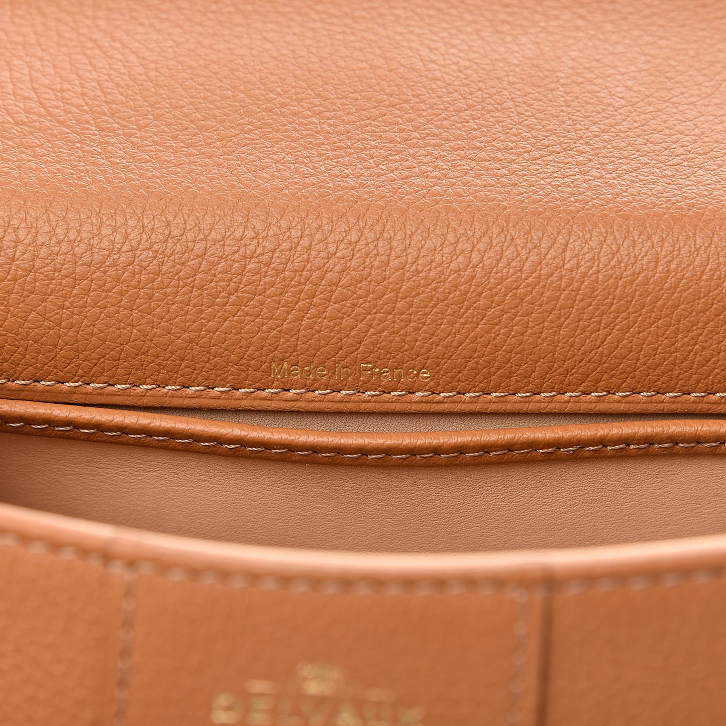 Grained Calfskin Mini Brillant Satchel Natural