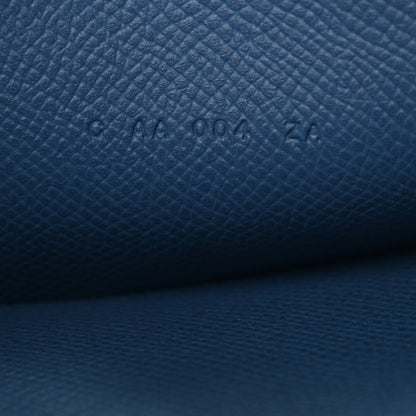 Hermes Epsom Calvi Pouch Bleu Agate Capucine 10 of 10
