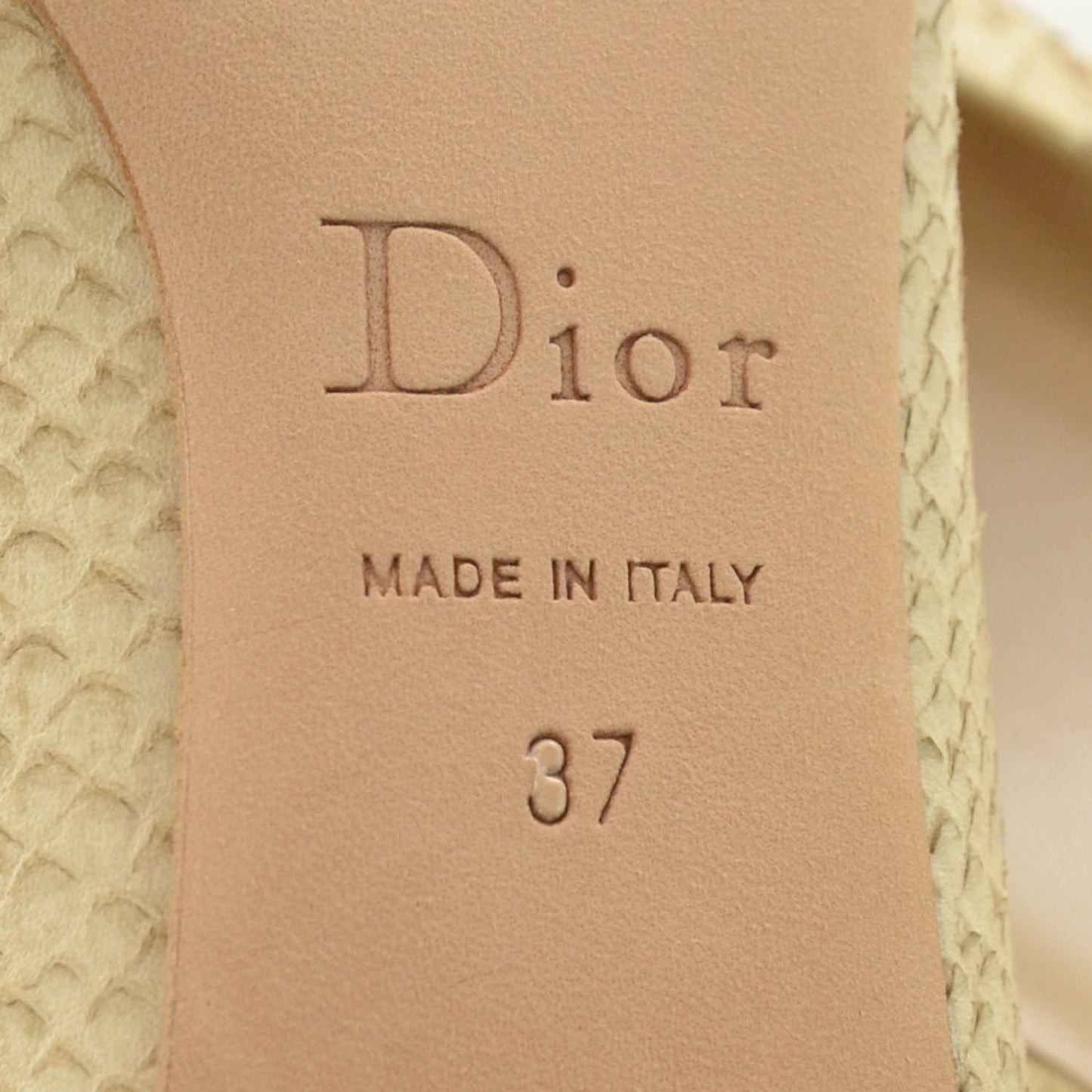 Snakeskin Raffia Embellished Flats 37