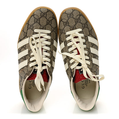 Gucci X ADIDAS GG Supreme Monogram Mens Gazelle Sneakers 10 Beige Ebony Off White New Shamarock 8.5 Beige Ebony Off White New Shamarock 2 of 10