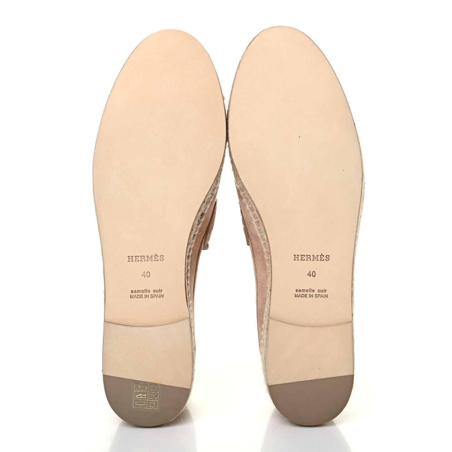 Suede Calfskin Womens Trip Espadrilles 40 Bois de Santal