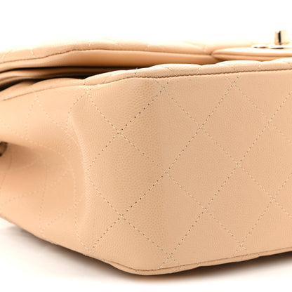 Chanel Caviar Quilted Jumbo Double Flap Light Beige 9 of 10