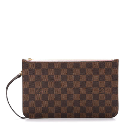 Louis Vuitton Damier Ebene Neverfull MM GM Pochette Rose Ballerine 1 of 7