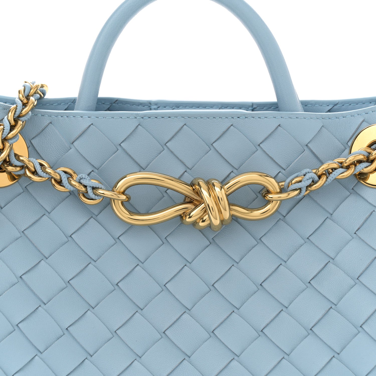Bottega Veneta Nappa Intrecciato Small Andiamo Shoulder Bag Ice 7 of 9