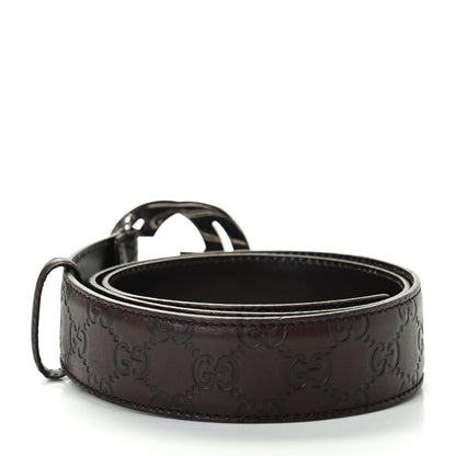 Gucci Guccissima Interlocking G Belt 90 36 Dark Brown 2 of 4