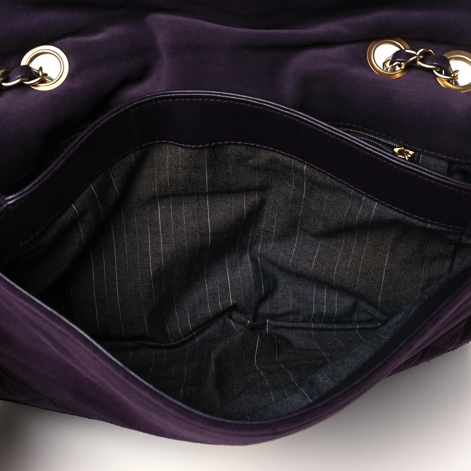 Chanel Suede Union Jack Jumbo Mademoiselle Flap Purple 5 of 13