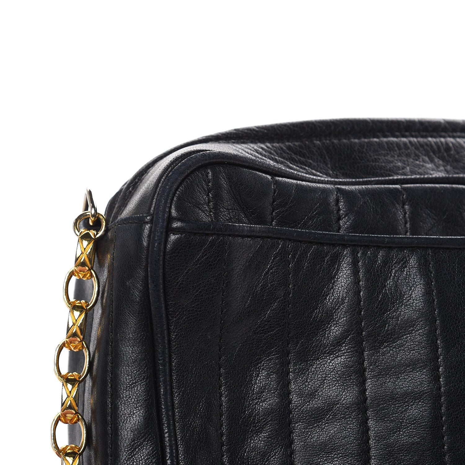 Chanel Lambskin Vertical Quilted Tassel Camera Case Black 11 of 18