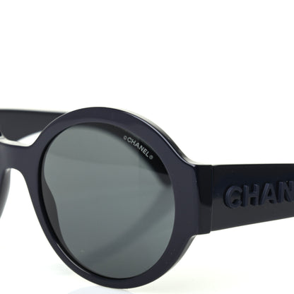 Chanel Acetate Round Sunglasses 5410 Black 7 of 8