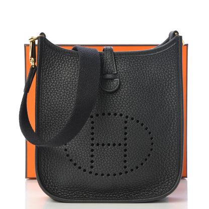 Hermes Taurillon Clemence Evelyne TPM Black 8 of 8