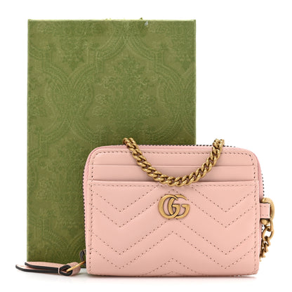 Gucci Calfskin Matelasse GG Marmont Wallet On Chain Perfect Pink 10 of 10