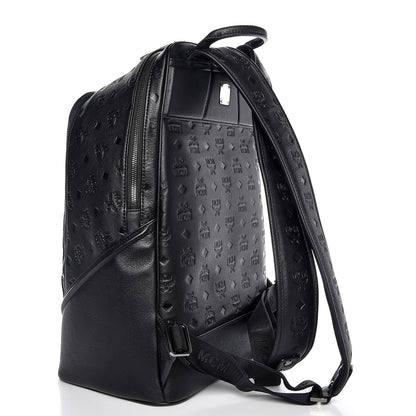 MCM Calfskin Ottomar Monogram Duke Backpack Black 3 of 8