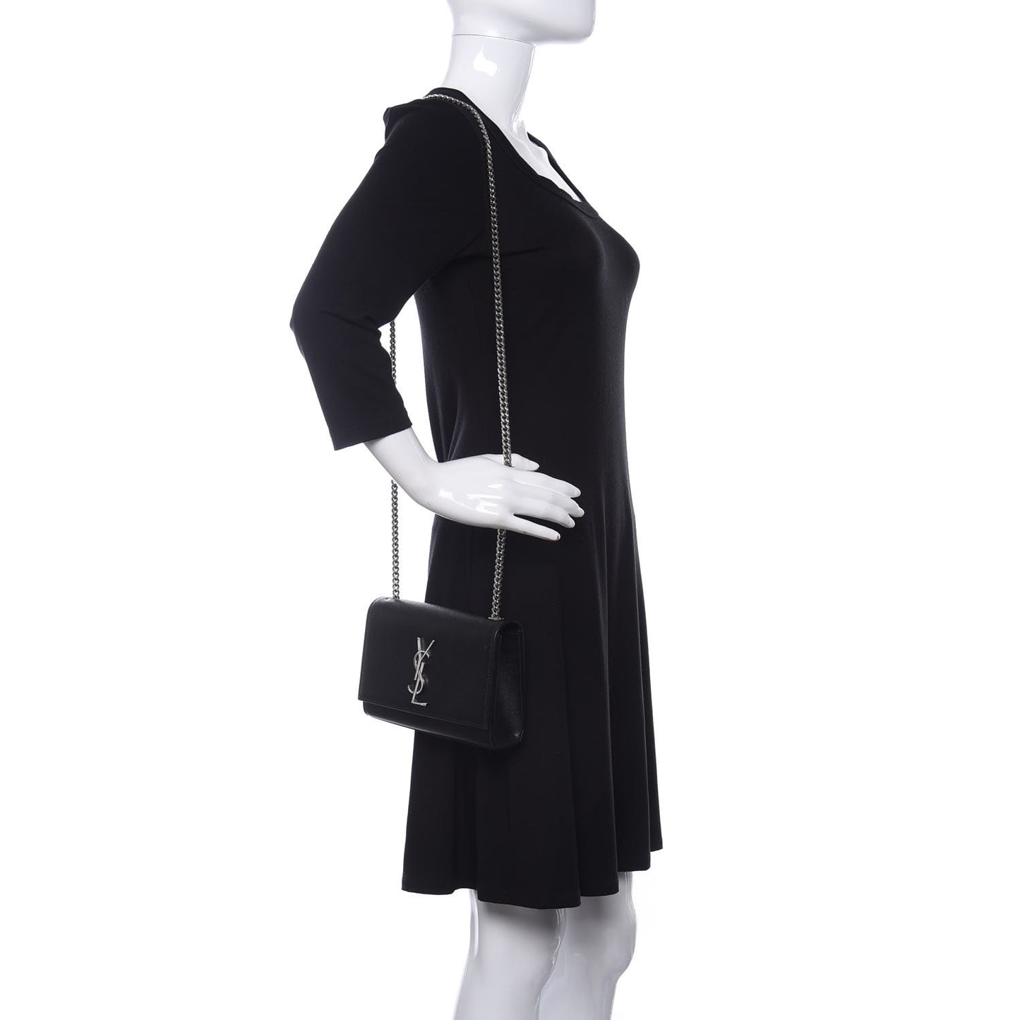 Grain De Poudre Small Monogram Kate Satchel Black