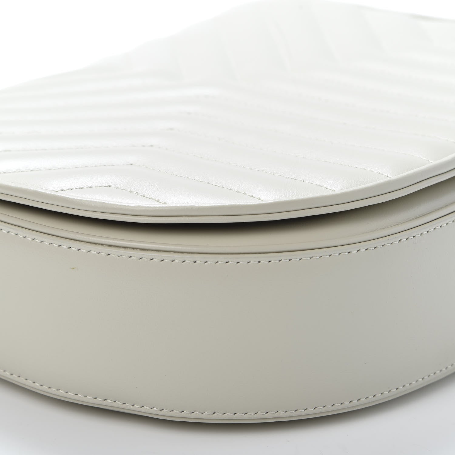 Saint Laurent Calfskin Quilted Y Joan Satchel White 5 of 10