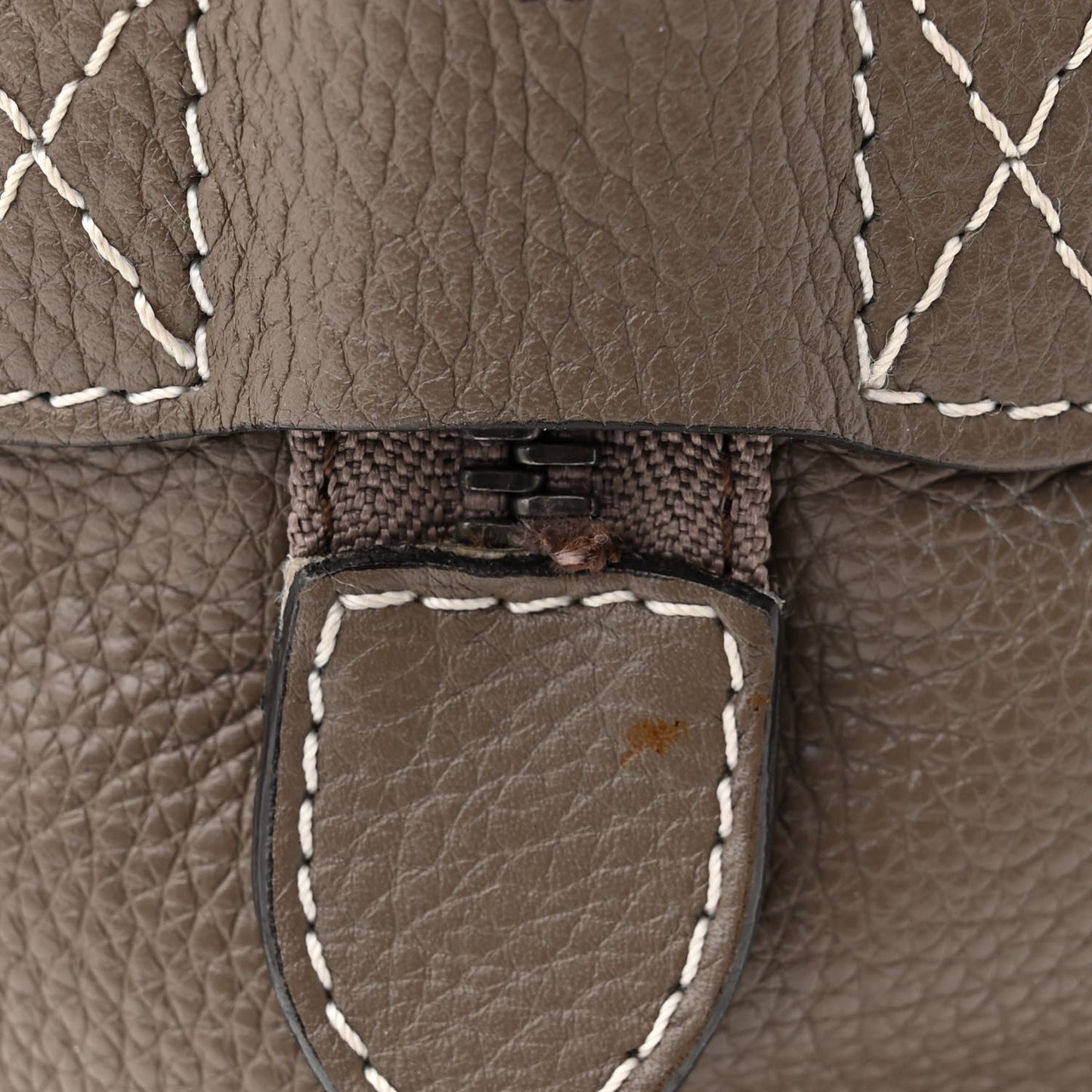 Drummed Calfskin Mini Luggage Souris