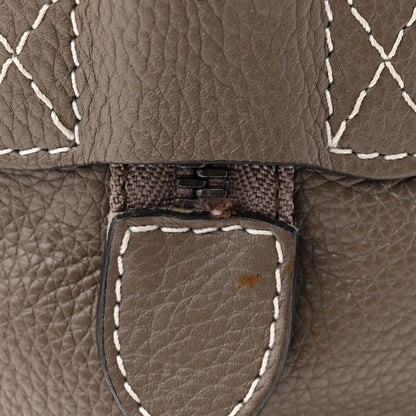 Celine Drummed Calfskin Mini Luggage Souris 11 of 11