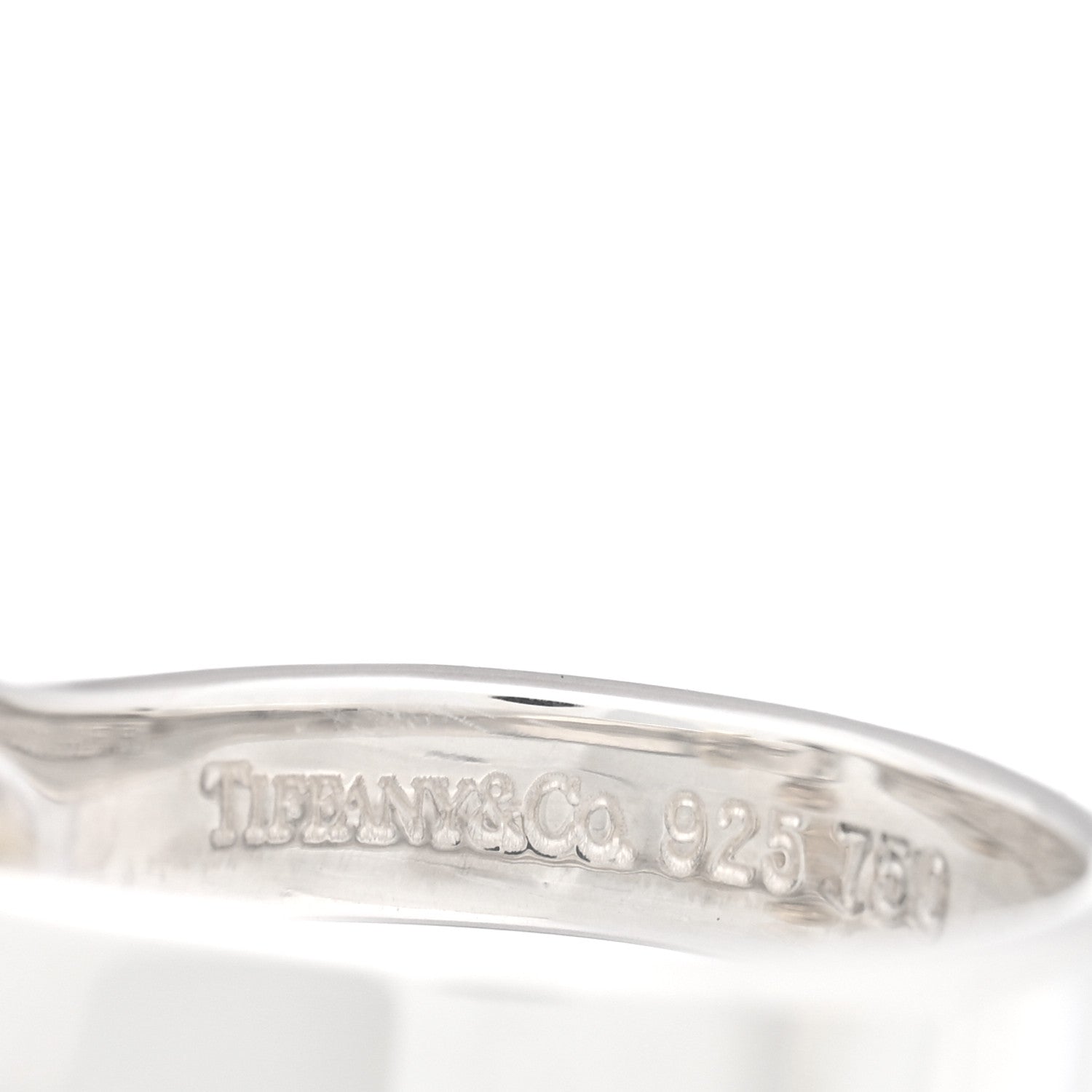 Tiffany Sterling Silver 18K Yellow Gold Hook Ring 56 7.5 4 of 5