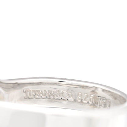 Tiffany Sterling Silver 18K Yellow Gold Hook Ring 56 7.5 4 of 5