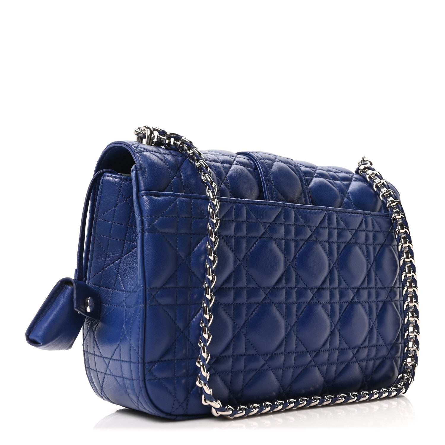 Christian Dior Lambskin Cannage Medium Miss Dior Flap Blue 3 of 10