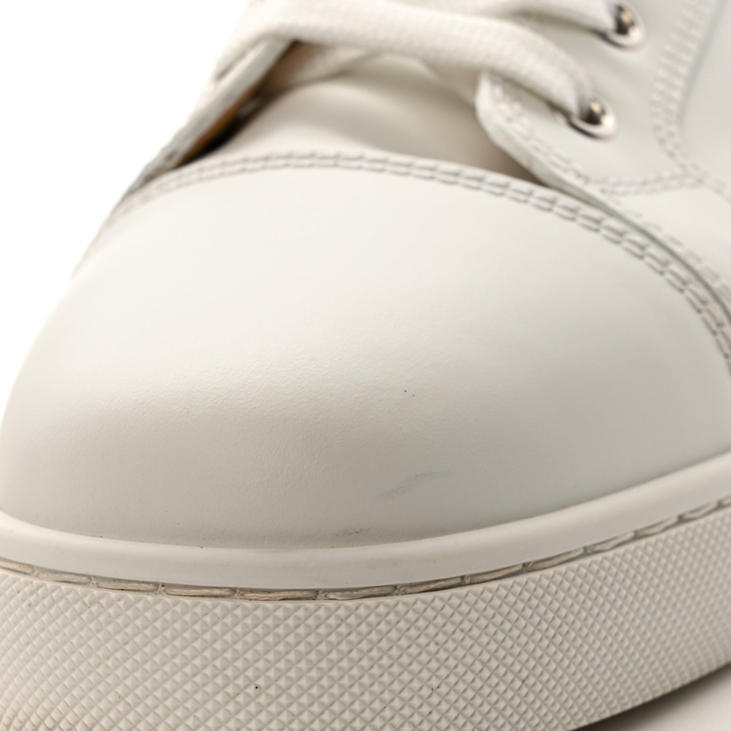Calfskin Mens Louis High Top Sneakers 42 White