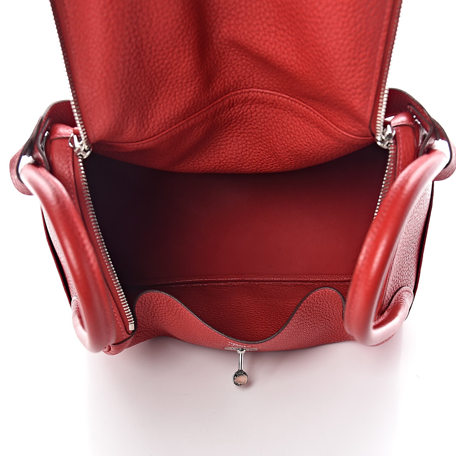 Hermes Taurillon Clemence Lindy 30 Rouge Casaque 5 of 12