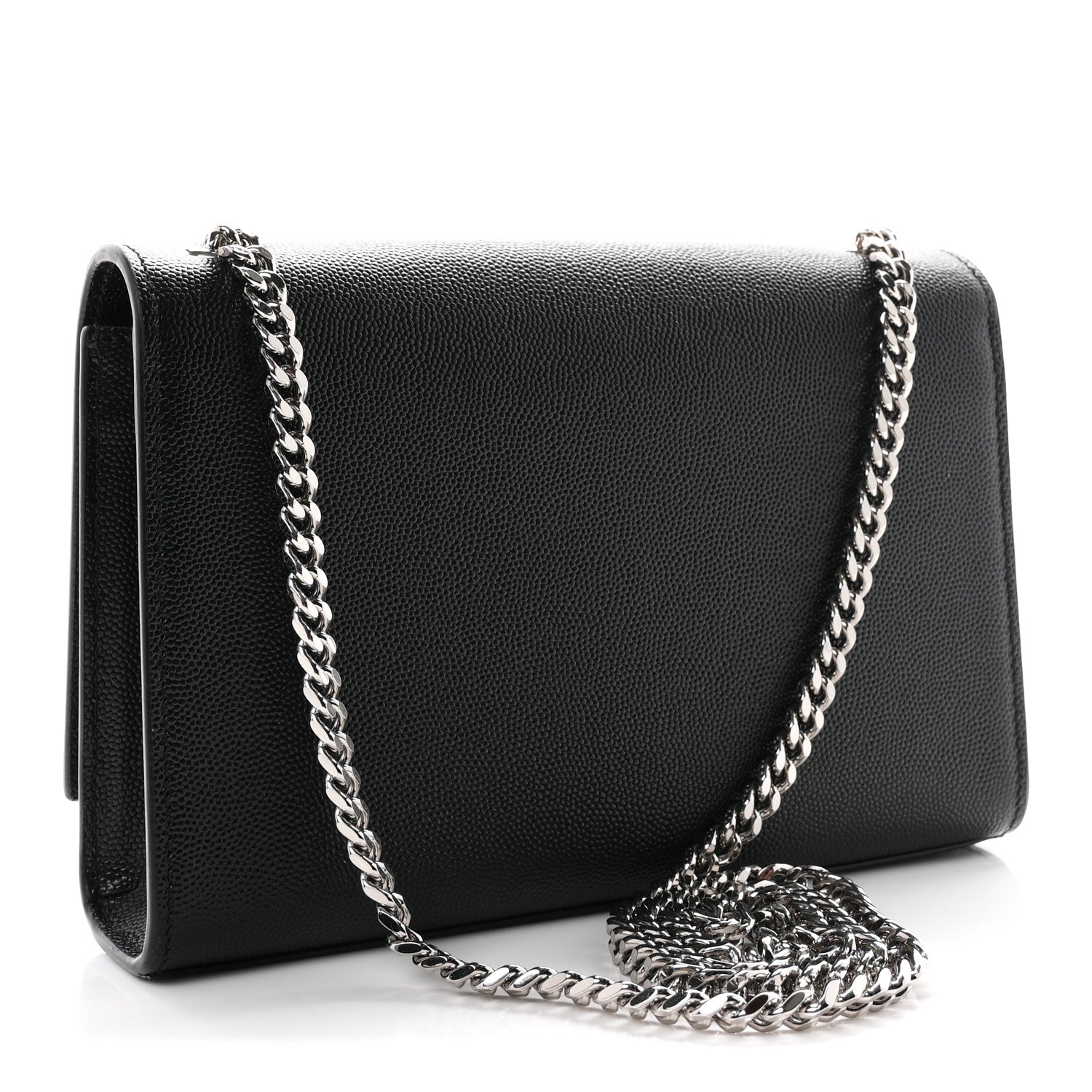 Saint Laurent Grain De Poudre Small Monogram Kate Satchel Black 3 of 11